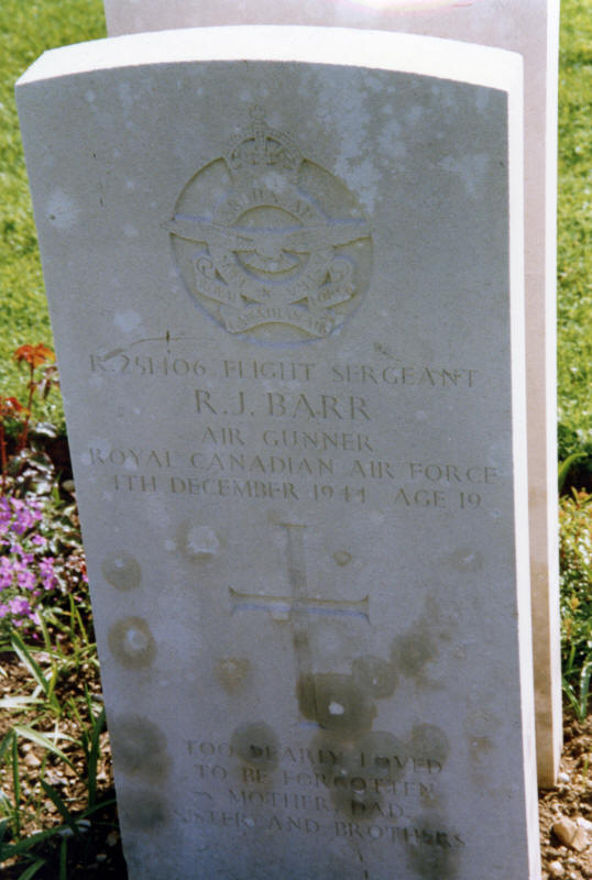 F/Sgt Robert James Barr<br/><br /><br />died December 4th, 1944